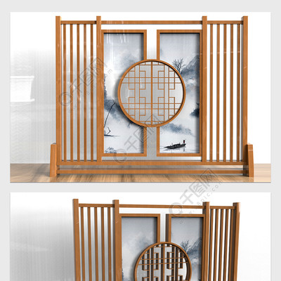 中式玄关屏风隔断雕花模型模板免费下载_fbx格式_编号36277850-