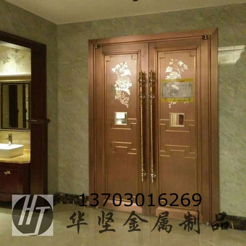 酒店大门双开门ktv入口大门不锈钢酒店房门不锈钢镂空设计隔音门 高清图片 高清大图