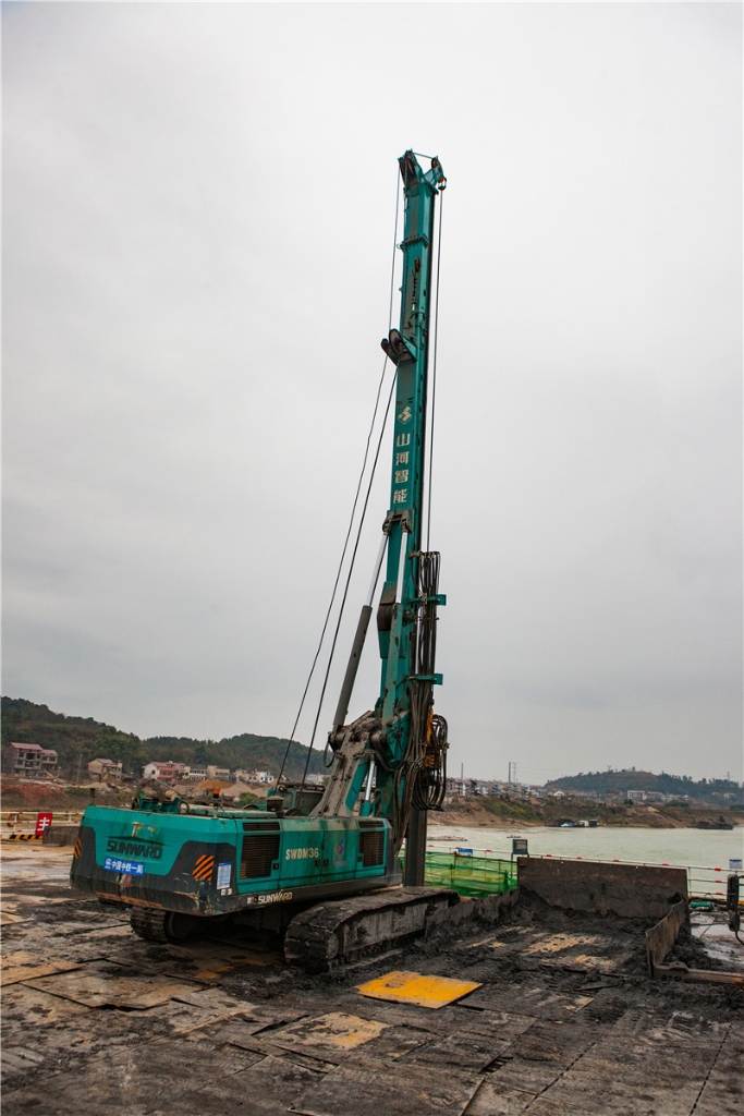 水下钻孔80米，SG胜游智能旋挖钻机震撼施工场面