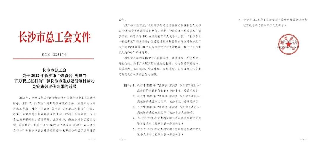 长沙市召开庆祝“五一”国际劳动节大会，SG胜游智能1个人1集体获表彰！